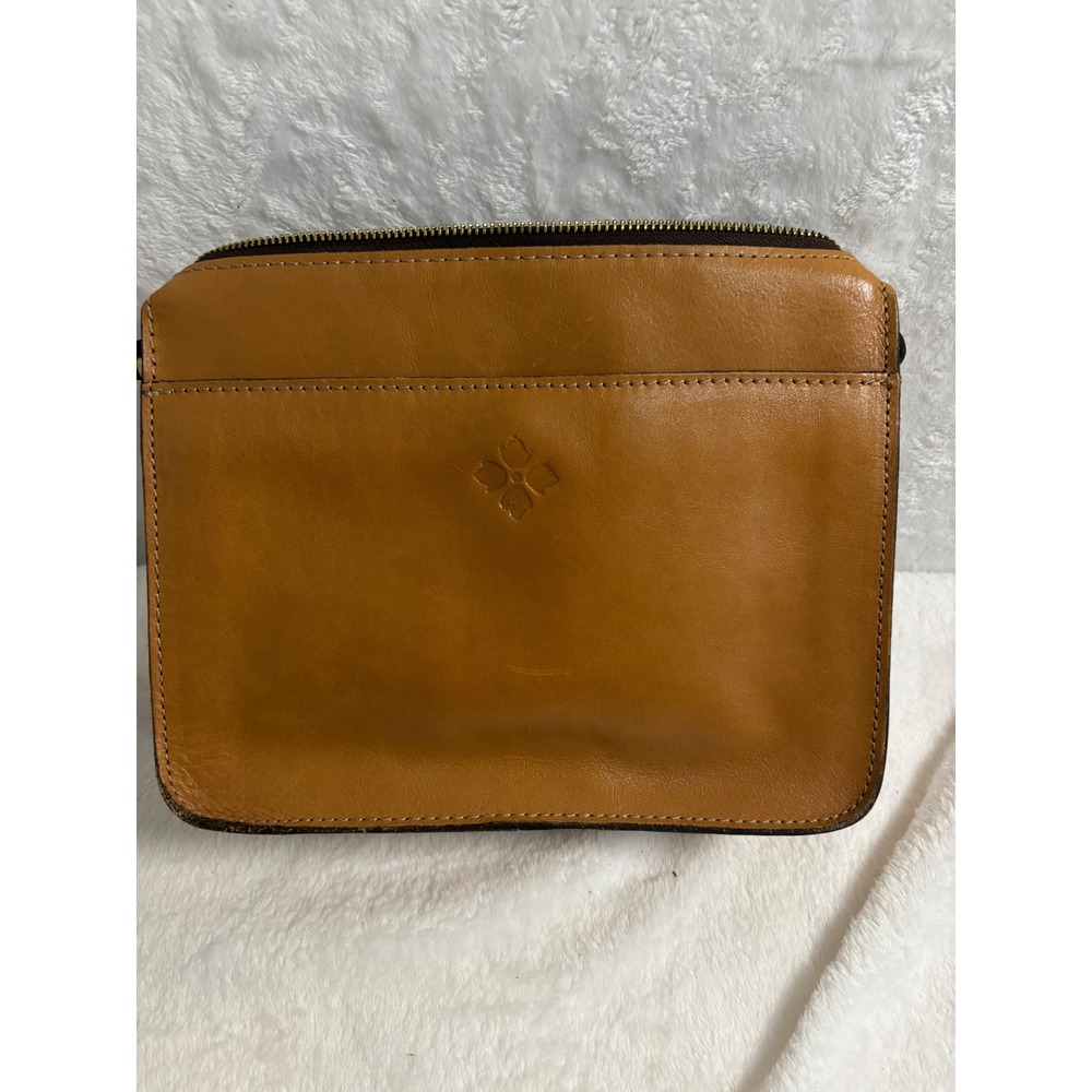 Patricia Nash Tan Leather Crossbody Bag 10th Anniversary Edition Cognac Small